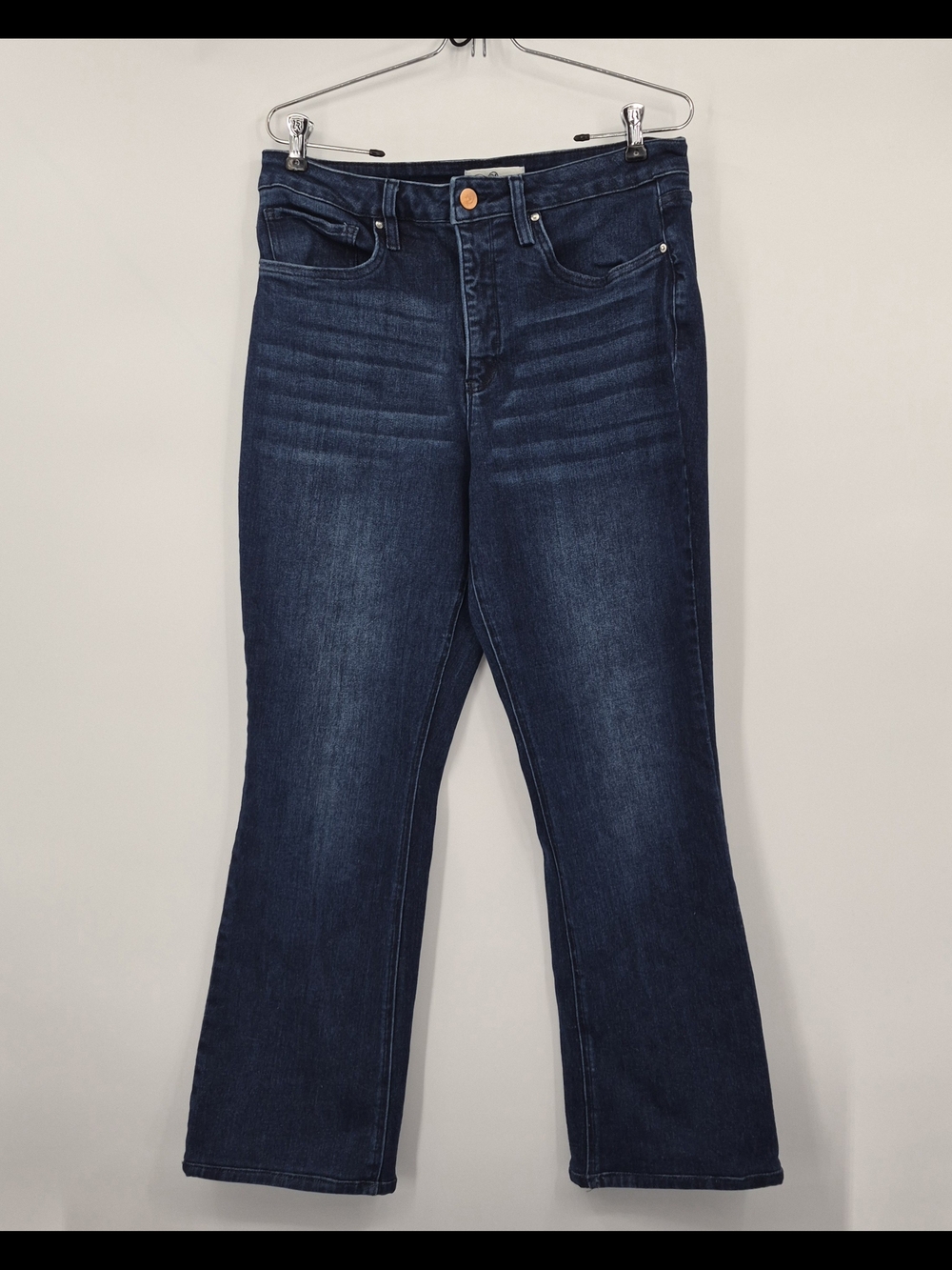 RFM Los Angeles Jeans Womens 15/32 Blue Boot Cut High Rise Dark Wash Denim
